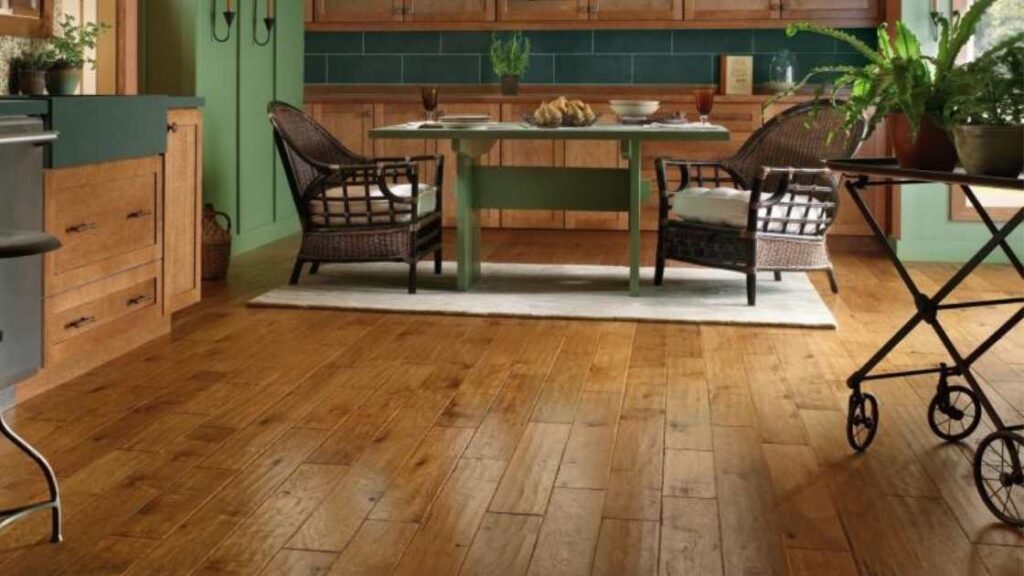 lantai kayu dapur